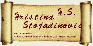Hristina Stojadinović vizit kartica